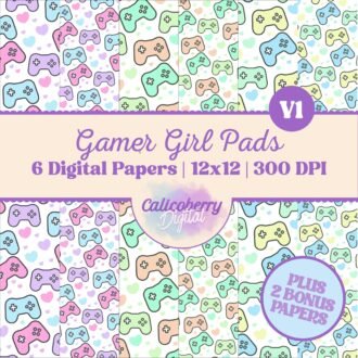 Girly Game Pads Digital Paper Vol 1