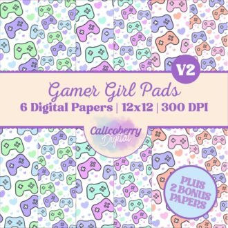 Girly Game Pads Digital Paper Vol 2