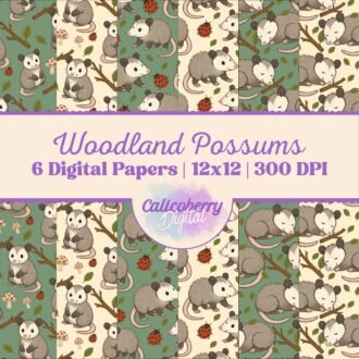 Woodland Possums Digital Paper